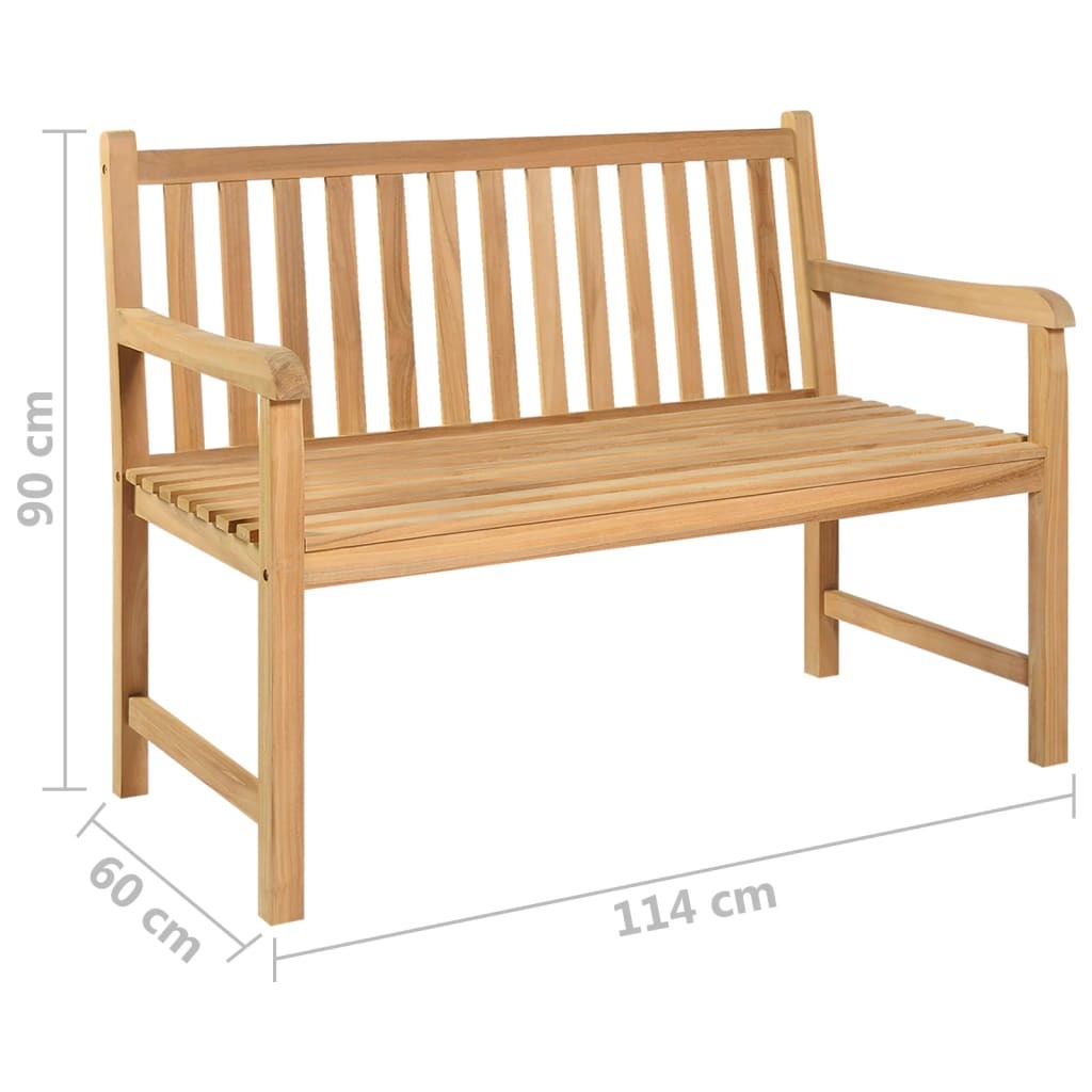 Patio Bench 44.9" Solid Teak Wood