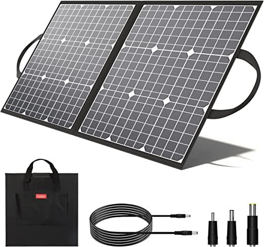 GOFORT Portable Power Station;  550Wh Solar Generator With 600W (Peak 1200W) 110V AC Outlets;  120W 12V DC;  QC3.0&TypeC;  SOS Flashlight;  Backup Power Lithium Battery Pack