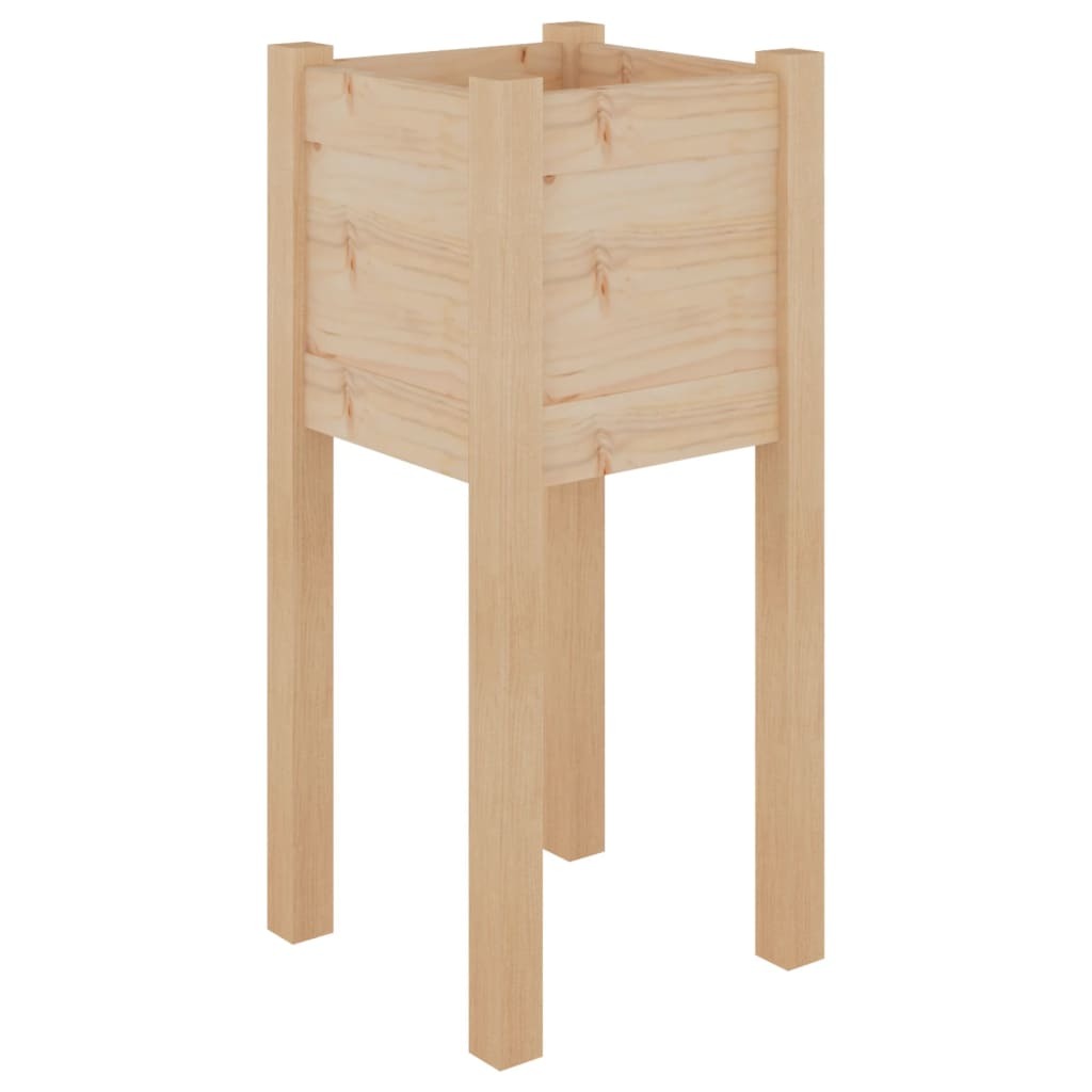 Garden Planter 12.2"x12.2"x27.6" Solid Wood Pine