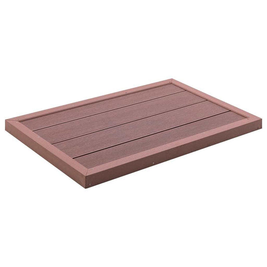 Floor Element for Solar Shower Brown 39.8"x24.8"x2.2" WPC