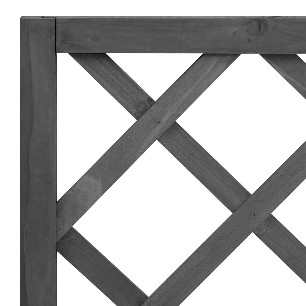 Garden Trellis Planter Black 27.6"x11.8"x53.1" Solid Firwood