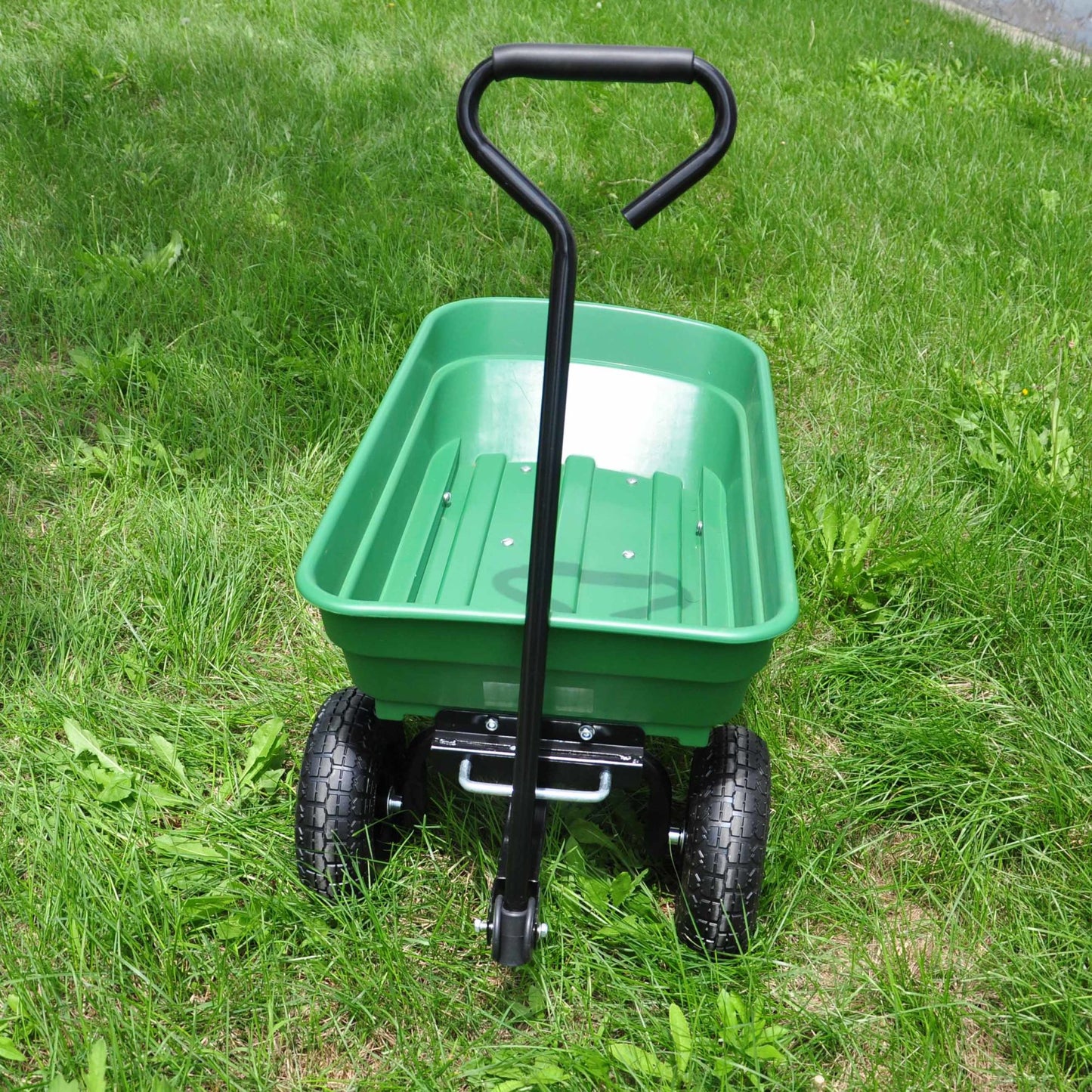 folding wagon  Poly Garden Dump Cart with Steel Frame and 10-in. Pneumatic Tires;  300-Pound Capacity