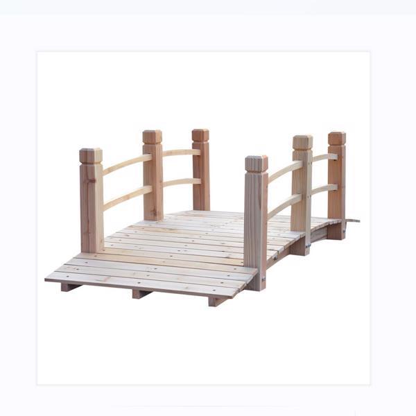 5 ft Wooden Garden Bridge Arc Footbridge