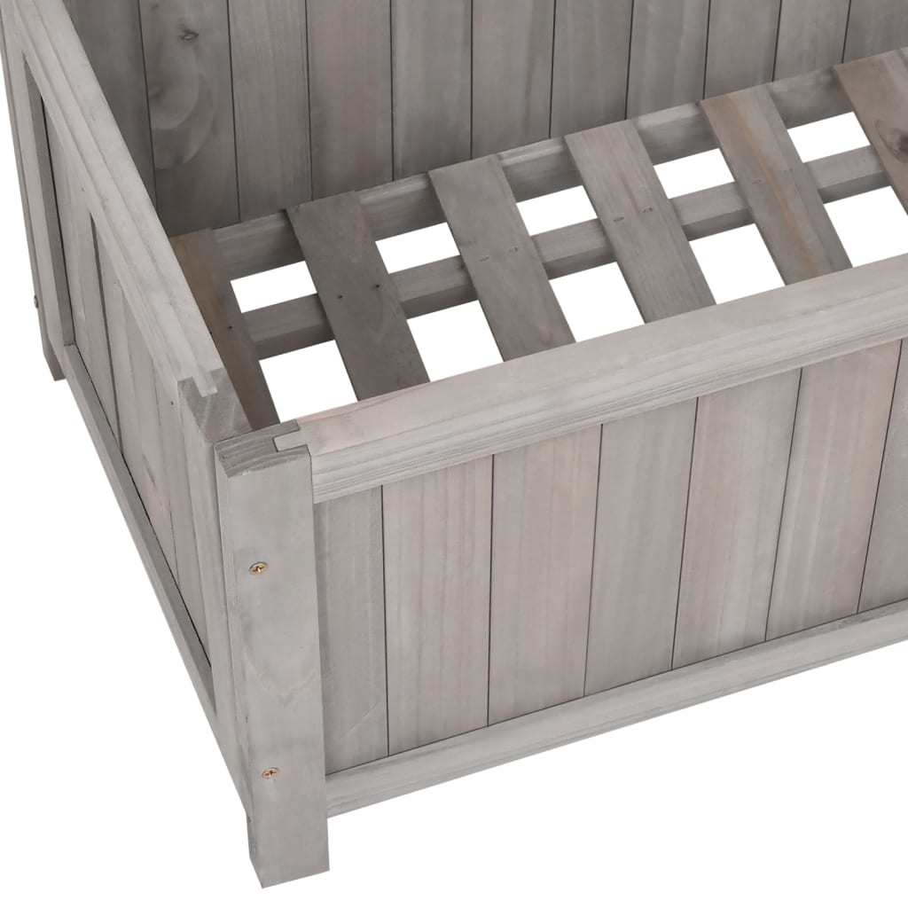 Garden Trellis Planter Gray 27.6"x11.8"x53.1" Solid Firwood