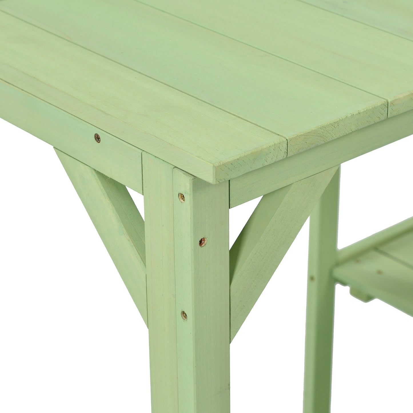 64.6\" Large Outdoor Potting Bench; Garden Potting Table; Wood Workstation with 6-Tier Shelves; Large Tabletop and Side Hook for Mudroom; Backyard