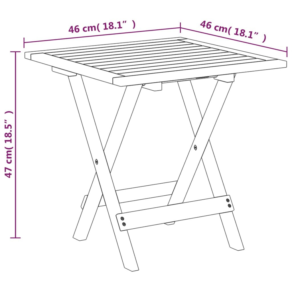 Patio Deck Chair with Footrest and Table Solid Wood Acacia