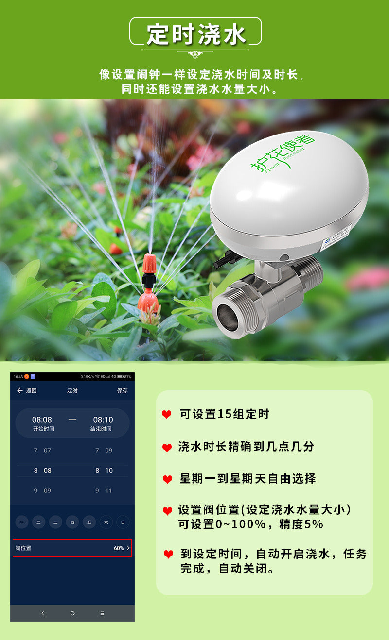 Garden Smart Water Valve Wi-Fi Sprinkler System with Mobile APP