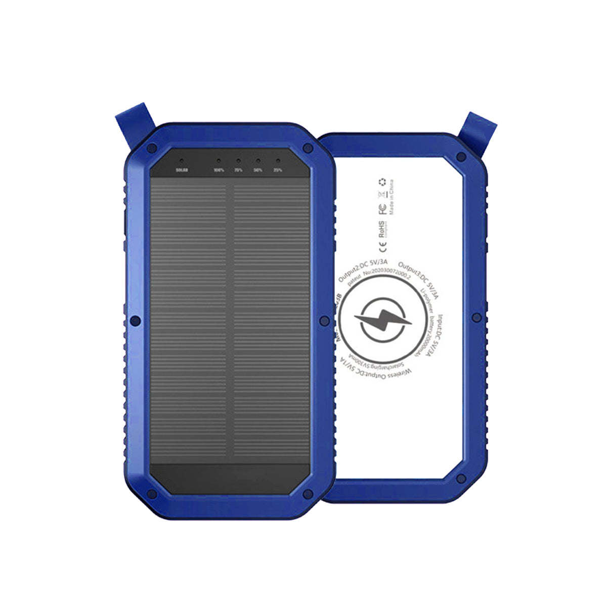 Sun Chaser Mini Solar Powered Wireless Phone Charger 10; 000 mAh With LED Flood Light