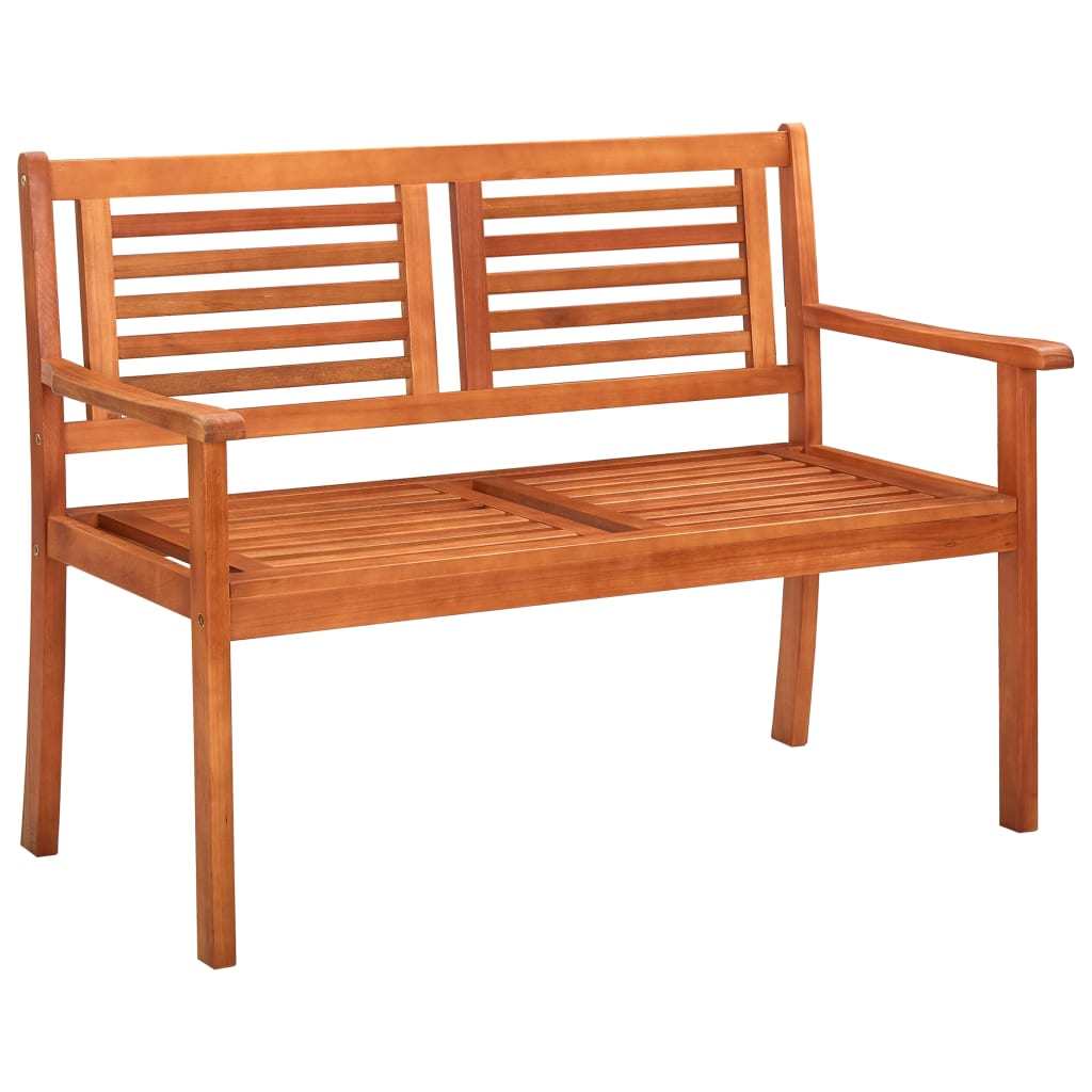 2-Seater Patio Bench 47.2" Solid Wood Eucalyptus