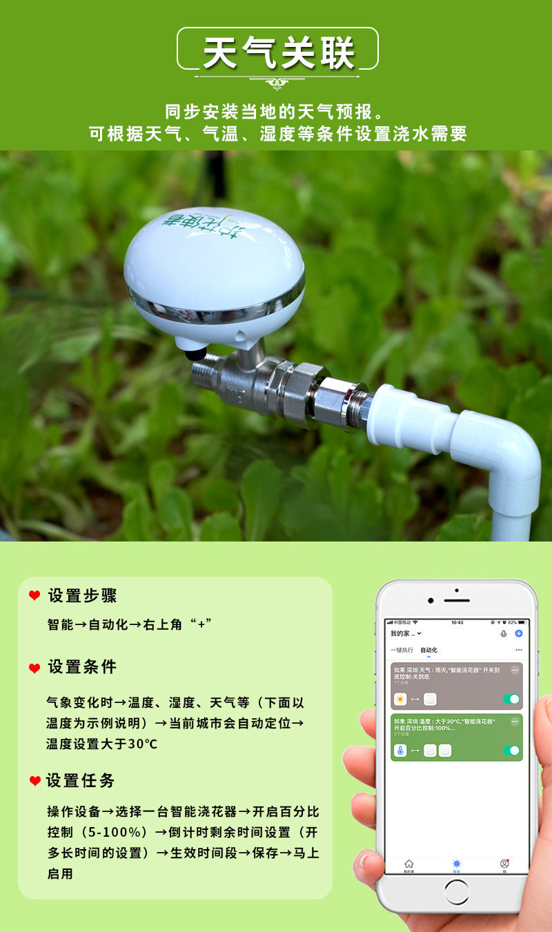 Garden Smart Water Valve Wi-Fi Sprinkler System with Mobile APP