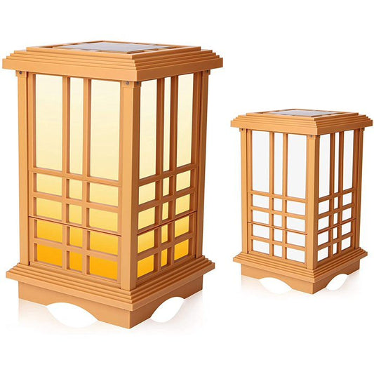 Techko Solar Zen Lantern – Amber or White Light (Height 15.6")