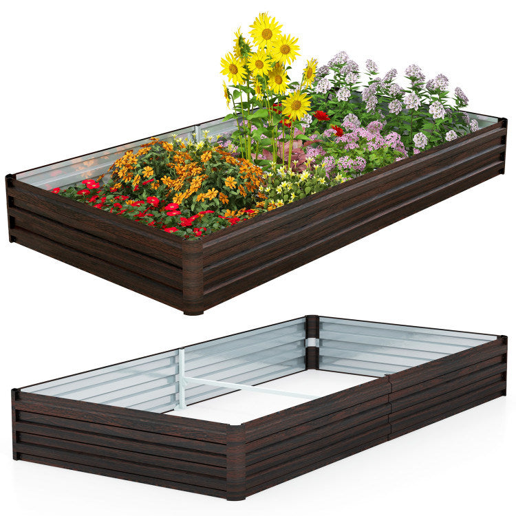 Large Outdoor Metal Planter Box for Vegetable Fruit Herb Flower