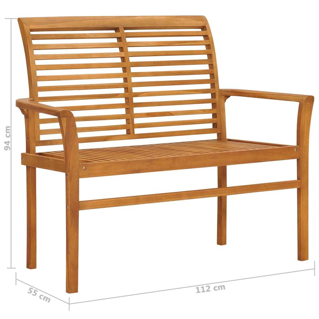 Patio Bench 44.1" Solid Teak Wood