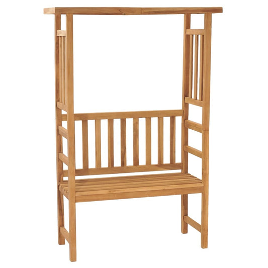 Patio Bench with Pergola 45.3" Solid Teak Wood