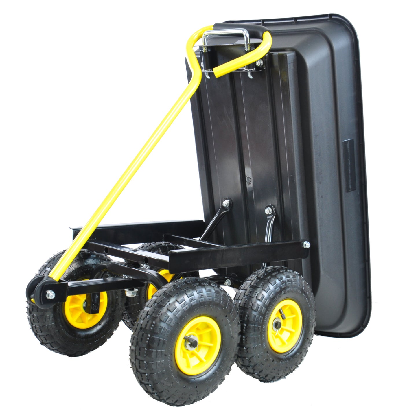 folding wagon  Poly Garden Dump Cart with Steel Frame and 10-in. Pneumatic Tires;  300-Pound Capacity