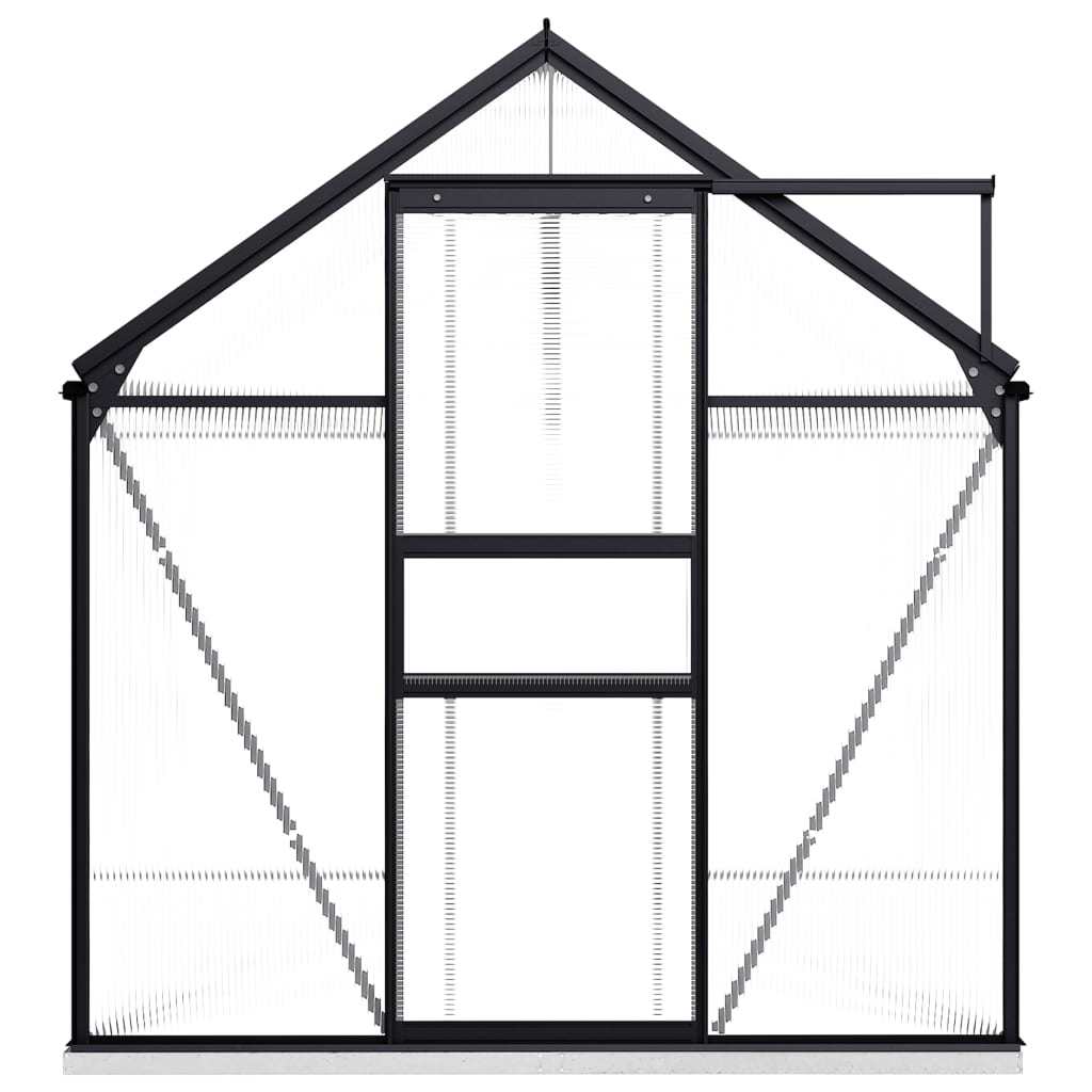 Greenhouse with Base Frame Anthracite Aluminum 75.7 ft²