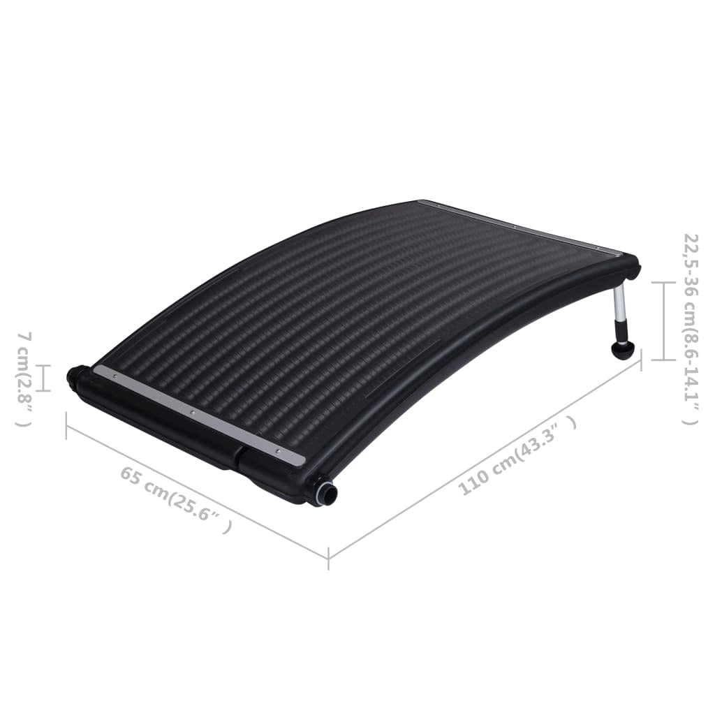 Curved Pool Solar Heating Panels 2 pcs 43.3"x25.6"