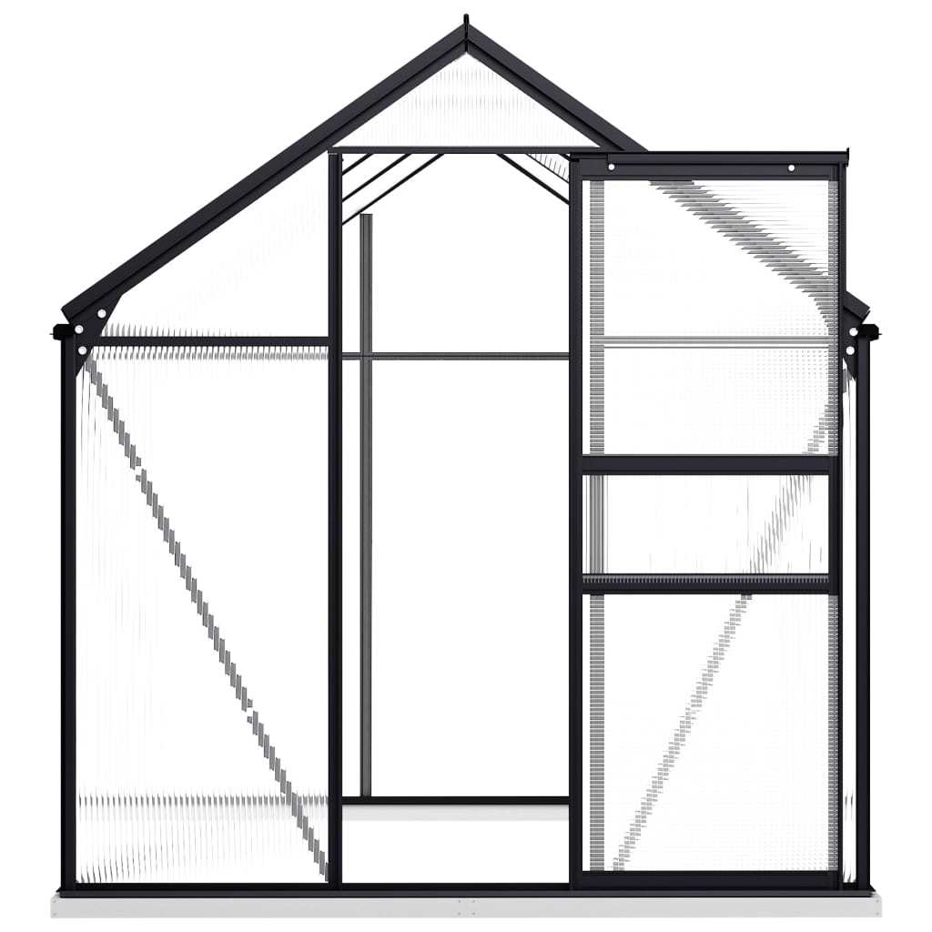 Greenhouse with Base Frame Anthracite Aluminum 38.9 ft²