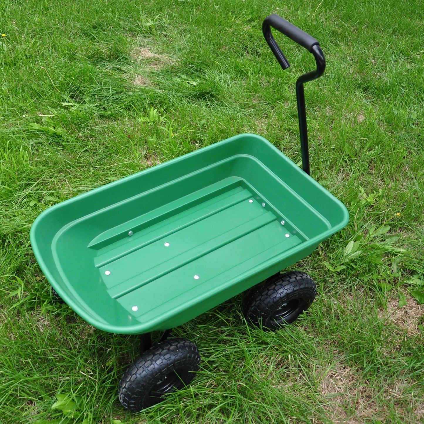 folding wagon  Poly Garden Dump Cart with Steel Frame and 10-in. Pneumatic Tires;  300-Pound Capacity