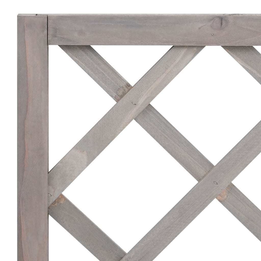 Garden Trellis Planter Gray 27.6"x11.8"x53.1" Solid Firwood