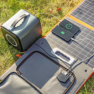 GOFORT Portable Power Station;  550Wh Solar Generator With 600W (Peak 1200W) 110V AC Outlets;  120W 12V DC;  QC3.0&TypeC;  SOS Flashlight;  Backup Power Lithium Battery Pack