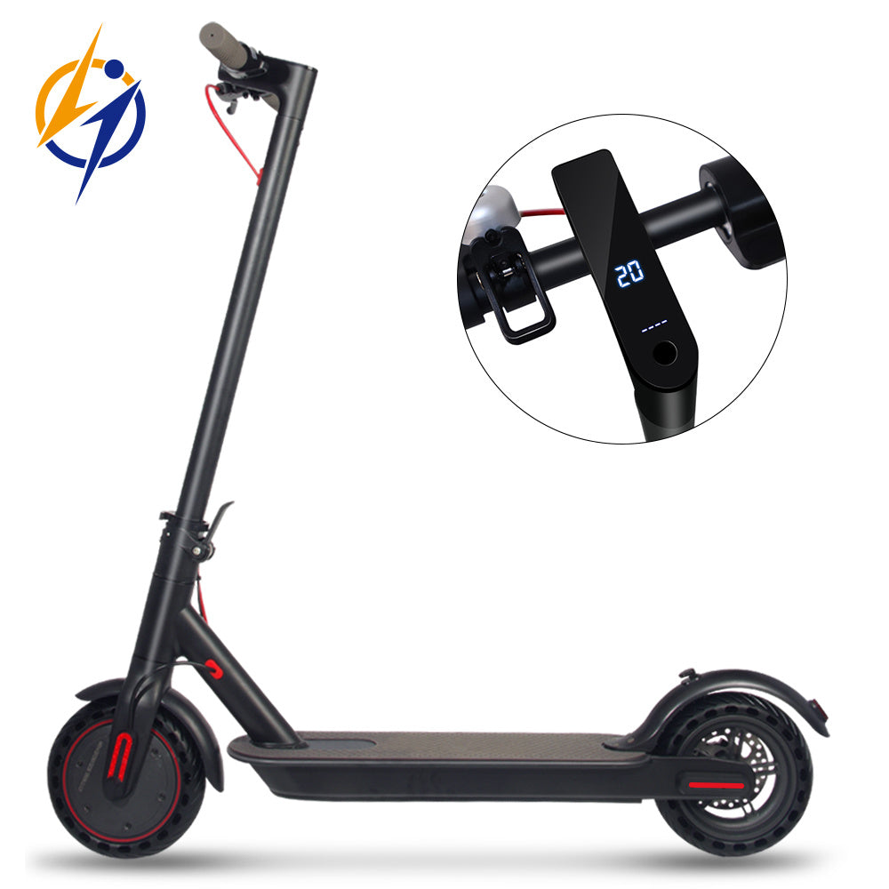 WHOSU J03 PRO Electric Scooter, 8.5"Tires, Up to 17/22 Miles Range, 350W Motor & 19 MPH Portable Folding Commuting Electric Scooter Adults with Double Braking System and App