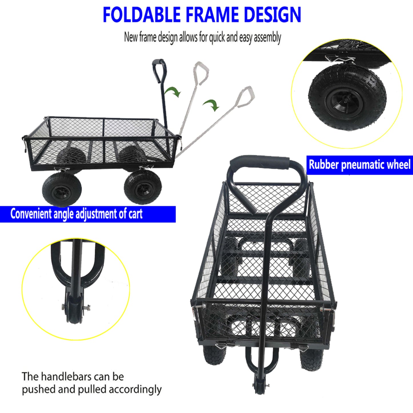 Wagon Cart Garden cart trucks make it easier to transport firewood