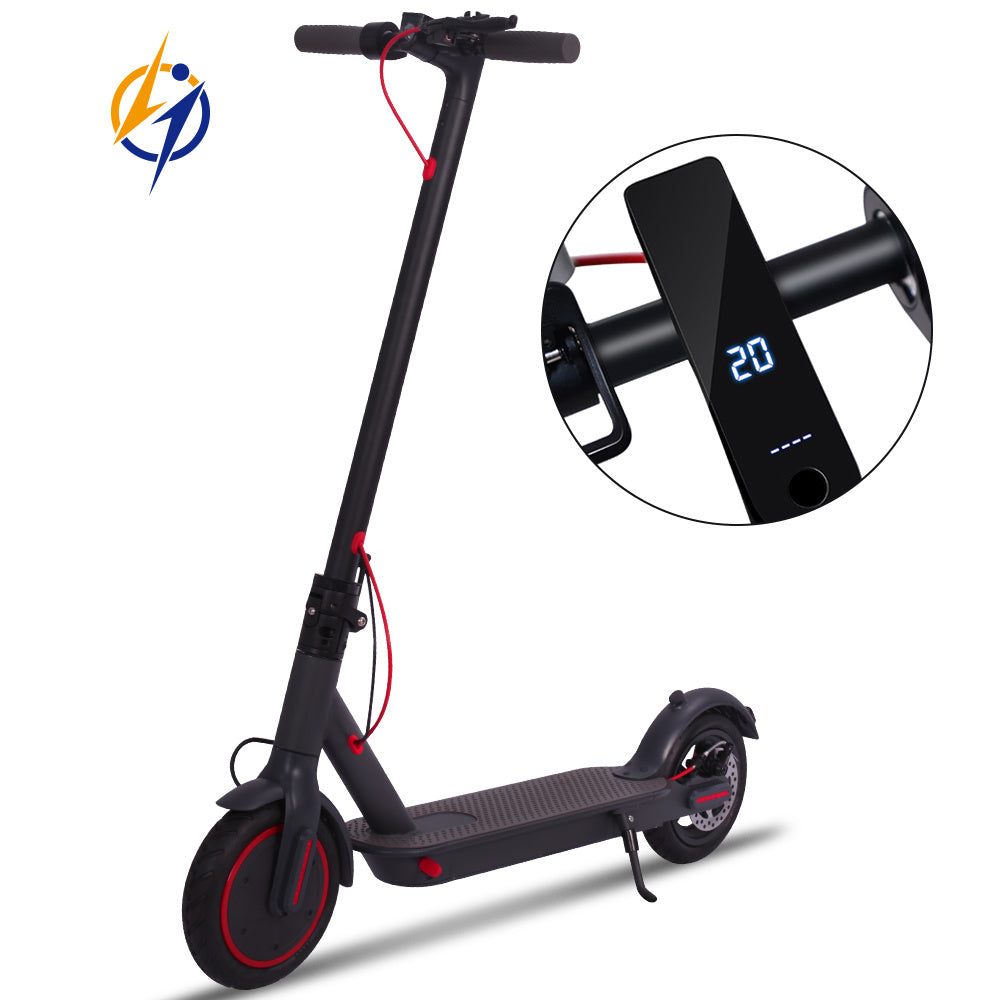 WHOSU J03 PRO Electric Scooter, 8.5"Tires, Up to 17/22 Miles Range, 350W Motor & 19 MPH Portable Folding Commuting Electric Scooter Adults with Double Braking System and App