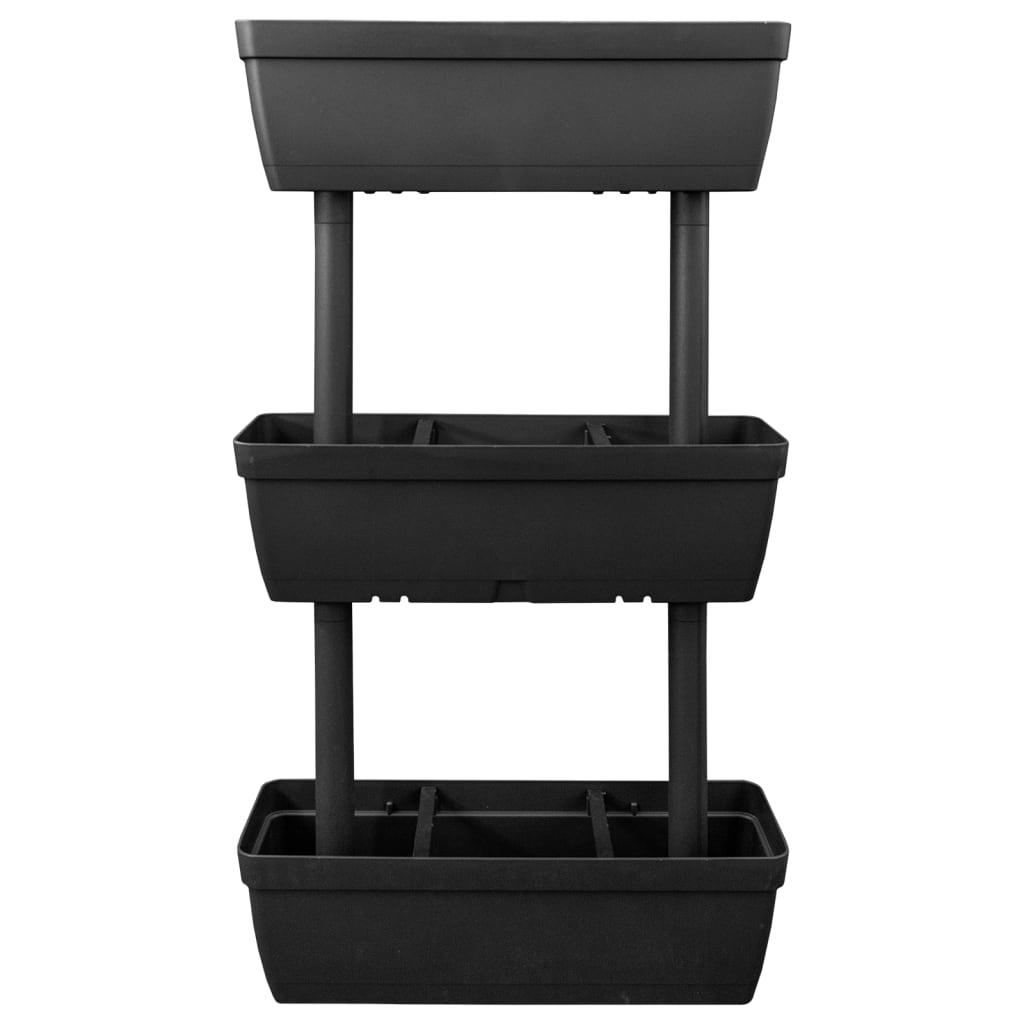 Garden Planter 3 pcs 39.4" Anthracite